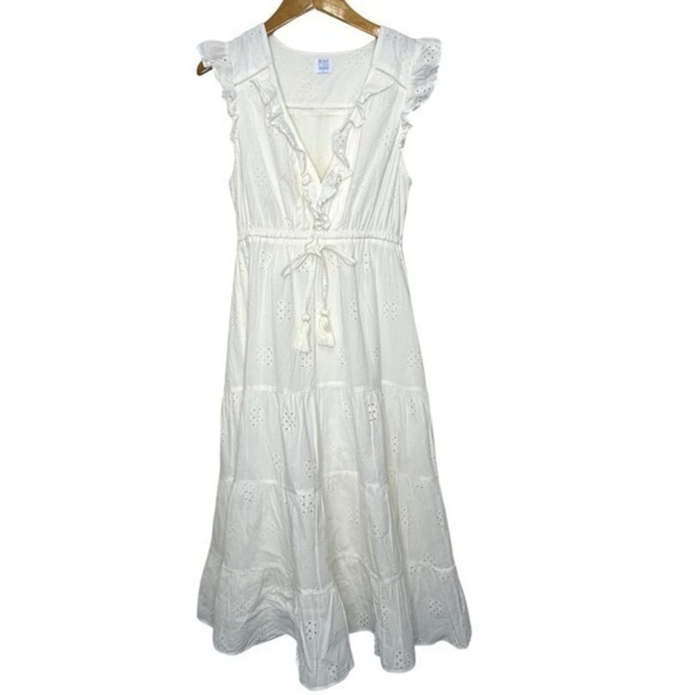 Mer St. Barth Giselle Maxi Dress Cream Eyelet Size Large‎